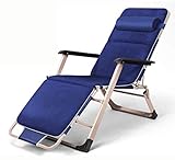 Verstellbare Chaiselongue Chaise, Mit Kopfstütze Armlehne Sonnenliege Zero Gravity Chair Liege Sonnenliege Rückenbett Gartenstuhl Gartenterrasse Camping Strand Happy L