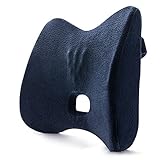 SMLQ Lordosenstützkissen for Bürostuhl, Auto Memory Foam Back Support, Kissen Zurück Kissen for Rückenschmerzlinderung, for Computer, Spielstuhl, Verstellbarer Extender-R