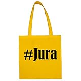 Tasche #Jura Größe 38x42 Farbe Gelb Druck Schw