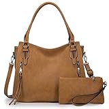 Realer Handtaschen Damen Lederimitat Umhängetasche Designer Taschen Hobo Taschen Mittel Hellb