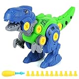 yumcute Dinosaurier Montage Spielzeug mit Werkzeugen, Zersetzbares Dinosaurierspielzeug ab 3 4 5 6 7 Jahre Junge, Pädagogisches Dino Spielzeug, Dinosaurier Geschenk für Jungen (Tyrannosaurus)