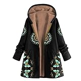 Winterjacke Damen Plüschjacke Teddy Warm Hoodie Pullover Mit Kapuze Winter Reißverschluss Kapuzenjacke mit Tasches Einfarbig Lässige Jacken Mantel Ob