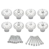 8 Stück Vintage Keramik Möbelgriffe Möbel Knöpfe Schrankknopf Porzellan Griff f. Apothekerkommode /Shabby Chic Kommode Antik Keramik-Mehrzweckknöpfe Türgriffe (#3)