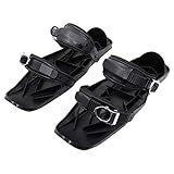 Mini Skischuhe Skateskates Für Schneeschuhe, Tragbares Nylon Schwarz One Size Metall Schnalle Skischuhabdeckungen Skischuhschutz Für Den Winter Sport Im Freien (A)