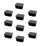 10x Vierkant Rohrstopfen Lamellenstopfen 30x30 mm mit Lamellen für Innenmaß 20-25