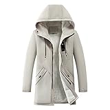 Herren-Sweatshirt, Hoodie, Pullover, lässig, einfarbig, mit Kapuze, Reißverschluss, winddicht, langärmelig, für den täglichen Gebrauch im Freien, Beige #2, XXL