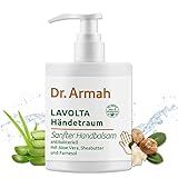 LAVOLTA Händetraum natürliches Handcreme-Balsam Intensiv-Pflege mit Sheabutter, Aloe Vera, Panthenol & Vitamin E anti-bakteriell schnell-einziehend reparierend nicht fettend – 500