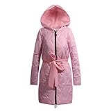 KJDWJKJRF Fleecemantel Wintermantal Damen Steppjacke Plüschmantel Lang mit Fell Schwarz Gefüttert Winterparka Damenmantel Winter Parka Mantel Jacke Fleecejack