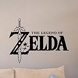 Die Legende von Zelda Wandtattoo Meister Schwert Poster Videospiel Aufkleber Gamer Raumschild Kinderzimmer Dekor Vinyl Aufkleber Spielzimmer 74 * 57C