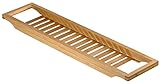 Relaxdays Badewannenablage aus Bambus mit Gitter HBT: 4 x 64 x 15 cm Wannenbrücke zur Ablage von Seife oder Schwamm Badewannenauflage aus hochwertigem Holz Wannenaufsatz als Badewannentablett,