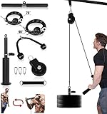 Morwealth Unterarmtrainer,Unterarm Handgelenk Trainer kabelzug Fitness Arm Krafttraining mit Seil Trizeps,Latzugstange für Bizeps,Riemenscheibensystem für Frauen Männer Home Gym Work