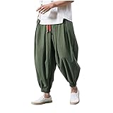 Celucke Herren Haremshose Mode,Männer Aladinhose Pluderhose Yoga Goa Hosen Sarouel Baggy F