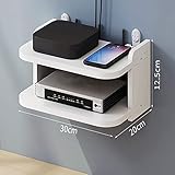 JXYQ Schwebende Regale Für TV-Komponenten, wandmontierte Medienkonsolen, Aufbewahrungsboxen für Kabelboxen/Router/Fernbedienung/DVD-Player, wasserdicht und leicht zu reinigen, geeig