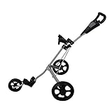 DWXN 3 Rad Golf Trolley Bullet Klappbar Golftrolley Fasan Verstellbar Grau Aluminiumlegierung Golftrolley Clicg