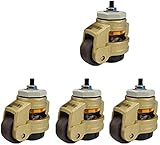 YUIOLIL Rollen,4 extra schwere einziehbare Lenkrollen,rutschfeste Basis,Gewindevorbau - Schrauben Hardware enthalten 500 kg,Einstellbar: 8 mm-12 mm Blau 40S