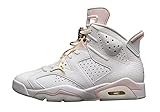 Damen Jordan 6 Retro Gold Creolen Weiß/Metallic Gold (DH9696 100), Weiß/Metallic Gold, 40 EU