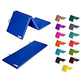XN8 Weichbodenmatte klappbar Turnmatte | Yogamatte Klappmatte Fitnessmatte Gymnastikmatte rutschfeste Sportmatte (Blau)
