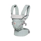 Ergobaby Adapt Babytrage für Neugeborene bis Kleinkind, Adapt 3-Positionen Tragesystem, Baby-Tragetasche und Kinder-Trage, Frosted M