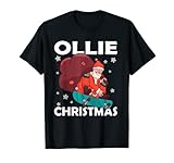 Skateboarding Weihnachtsmann Ollie Weihnachten Skateboard T-S