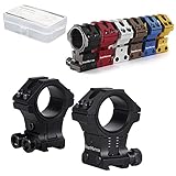 WestHunter Optik Verstellbare Höhe 11mm Dovetail Zielfernrohr Montage Ringe, 30mm/25.4mm Universal Taktik Präzision Zielfernrohrmontage | 11mm Schwalbenschwanzschiene, Black