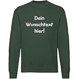 Shirt-Panda Herren Sweatshirt mit Wunschname Wunschdruck · Brust und oder Rücken Druck Men Personalisiert Personalisierbar Sprüche Damen Unisex Anpassen Dunkelgrün M