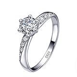 Meigold Weißgold Zirkon Ring Diamant Ring Damen Schmuck Geburtstagsgeschenk