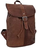 Gusti Lederrucksack Damen Leder - Bennett Rucksack Cityrucksack Backpack Daypack Wasserdicht 12L Vintage Damen Herren B