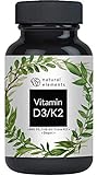 Vitamin D3 + K2 Depot - 180 Tabletten - Premium: 99,7+% All Trans MK7 (K2VITAL® von Kappa) + 5.000 IE Vitamin D3 - H