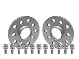 SCC Fahrzeugtechnik Distanzscheiben Set 24mm (2x12mm) Silber eloxiert mit Radschrauben fü