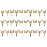 Tomotato 30 Stück Pflanzenschilder Holz Pflanzenetikett Schmetterling-Typ Pflanzenstecker wasserdichte Pflanzenetiketten Beschriften Marker für Gartentopf Pflanzen Blumen Gemü