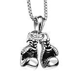 Halskette Schmuck Ketten Frauen Herren Halskette Halskette Titan Stahllegierung Mini Boxhandschuh Halskette Gold Farbe Paar Anhänger Kette Für Männer Jungen Charme Mode Sport F