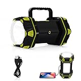 Fousômo Wiederaufladbare Campinglaterne Doppelkopf Scheinwerfer Taschenlampe 8 Modi LED-Zeltlichter Multifunktionale Powerbank IPX4 Wasserdichter Suchscheinwerfer Arb