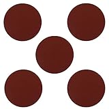 5 Stück 8,5 cm glatte, flache runde Silikon-Untersetzer, kreativer Untersetzer, wetterfest, Tischschutz für Tisch aus Holz, Granit, Glas, Speckstein, Sandstein, Marmor (braun)