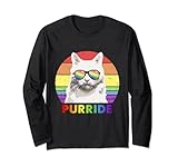 Lustige türkische Angora-Katze, Regenbogenfarben, Gay Pride LGBTQ Lang
