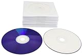 25 Bedruckbare DVD Rohlinge 8,5 GB in CD Hüllen aus Papier mit Folienfenster, Dual Layer 8X DVD+R DL 8,5 GB Wide Inkjet Printable Weiß