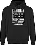 Shirtracer Handwerker Geschenke - Elektriker - 3XL - Schwarz - männer Pullover lustig - JH001 - Herren Hoodie und Kapuzenpullover für M