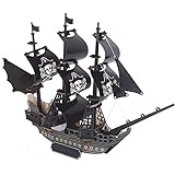 Barm Holzpuzzle für Kinder, DIY Laserschneiden Modellpuzzle 3D Piratenschiff Puzzle Modellbausatz Home Ornamente Dekoration Geschenke S