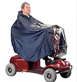 Hohong Regenponcho für Mobilitätsroller, wasserdichter Roller-Umhang mit Kapuze Outdoor Winddicht Rollstuhl Wiederverwendbarer Reg