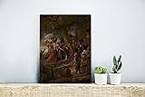 Leinwandbild - Wer ein Schwein ist, muss im Schweinestall bleiben - Jan Steen - 30x40