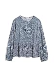 ARMEDANGELS HENNAA MINIFLORAL - Damen Bluse aus LENZING™ ECOVERO™ M Indigo Bluse Langarm Rundhals Relaxed F