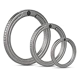KeyUnity KA02 Titan Schlüsselanhänger Schlüsselringe Set 3-teiliges, Schlüssel ring set mix 33/25/17,5 mm Spaltring für Schlüssel, Karabiner, Taschenlampen,ID-Tag (1L+1M+1S)
