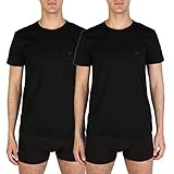 EMPORIO ARMANI Herren 2P O-NECK RUNDHALS T-SHIRT 2 schwarz, Larg