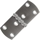 AG-BOX Scharniere gestanzt 90x30x1,5mm (25 Stück) aus Edelstahl A2 V2A Pendeltürband Aufschraubband Scharnier Türscharnier Möbelscharnier Türband E