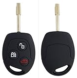 CK+ Ford Auto-Schlüssel Hülle Key Cover Case Etui Silikon für Focus Ka Mondeo Tourneo - Schw