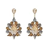 TYTUOO Damen Ohrringe Zubehör Tropfen Ohrringe Lange Ohrringe Tropfen Form Glas Diamant Ohrringe Mode All-Match Exquisite Perfekte Geschenke 1 Paar, Ab-Champagner, Einheitsgröß