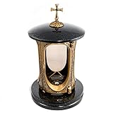 Afterglow Stilvolle Grablaterne Elégant mit Kreuz Granit Schwedisch Black Höhe 27 cm/Ø 15 cm Grableuchte Grablicht Grablampe Granitlampe Granitlaterne Bronze mit Sockel Grabschmuck