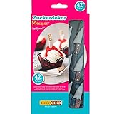 DECOCINO Cake Decor, Messer Zucker-Dekor – 12 Stück – essbares Dekor, zum Verzieren von Cupcakes, Kuchen & Torten – ohne Palmöl, glutenfrei &