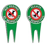 2 Stück Steckschild Schild Kein Hundeklo Schild Hundekot Hundehaufen Hundekacke Hunde koten verboten Keine Hundetoilette Hundewarnschild Geeignet für Gärten, Höfe, Parks, Rasenflächen usw