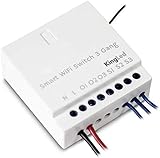 Kingled - Home Automation - WiFi Smart Home Automation, kompatibel mit Alexa, Google und Smartphone (3-Kanal-Schalter)