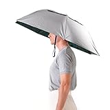 Luwint Regenschirm, 91,4 cm Durchmesser, elastisch, für Angeln, Garten, faltbar, silberfarb